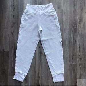 Athleta Waffle Knit Jogger Sweatpants in Light Gray Size XS